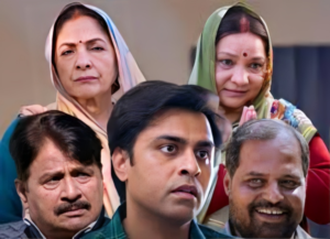 Phulera गाँव में चुनावी पोस्टर्स के बीच Abhishek Tripathi प्रचार करते हुए