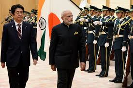 “Donald Trump and Indian officials shaking hands in a meeting room”