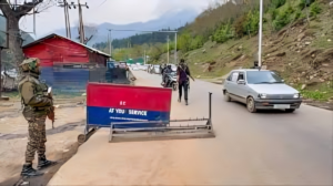 Security forces conducting checkpoint in Kashmir