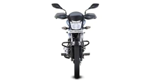 Close-up of Bajaj Platina 100 engine and speedometer