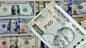 Indian rupee and US dollar symbols side by side