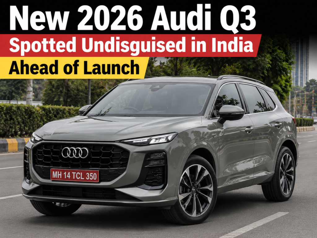 New 2026 Audi Q3 Spotted Undisguised in India Ahead of Launch
