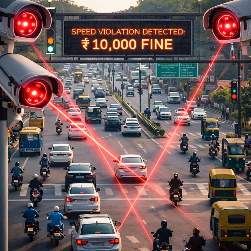 अरे संभल के! 2026 में रोड पर गाड़ी निकालना अब नहीं होगा आसान, Traffic Rules हुए इतने सख्त कि छोटी सी गलती पर सीधे ₹10,000 का चालान, कैमरा खुद काटेगा पर्ची, जल्दी देखिये नए नियम!