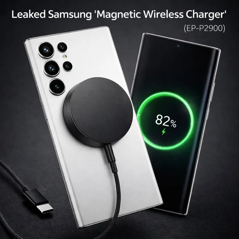 Samsung ने कर दी Apple की नक़ल? Galaxy S26 के लिए आया नया 'Magnetic Charger', 25W की रफ़्तार और काला रंग देख के फैंस हुए पागल, लेकिन एक 'Condition' सुन के आपका दिमाग ख़राब हो सकता है!
